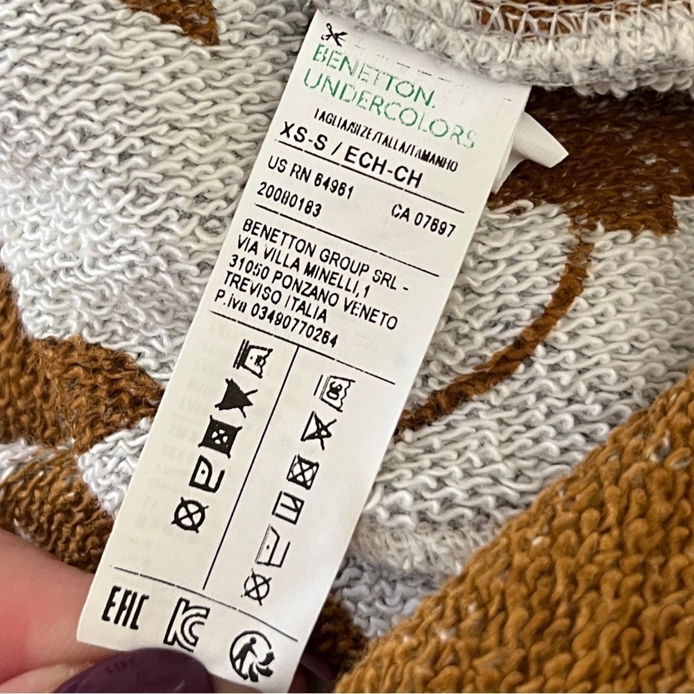 Benetton Undercolors Draped Cardigan. XS. - Picture 7 of 7